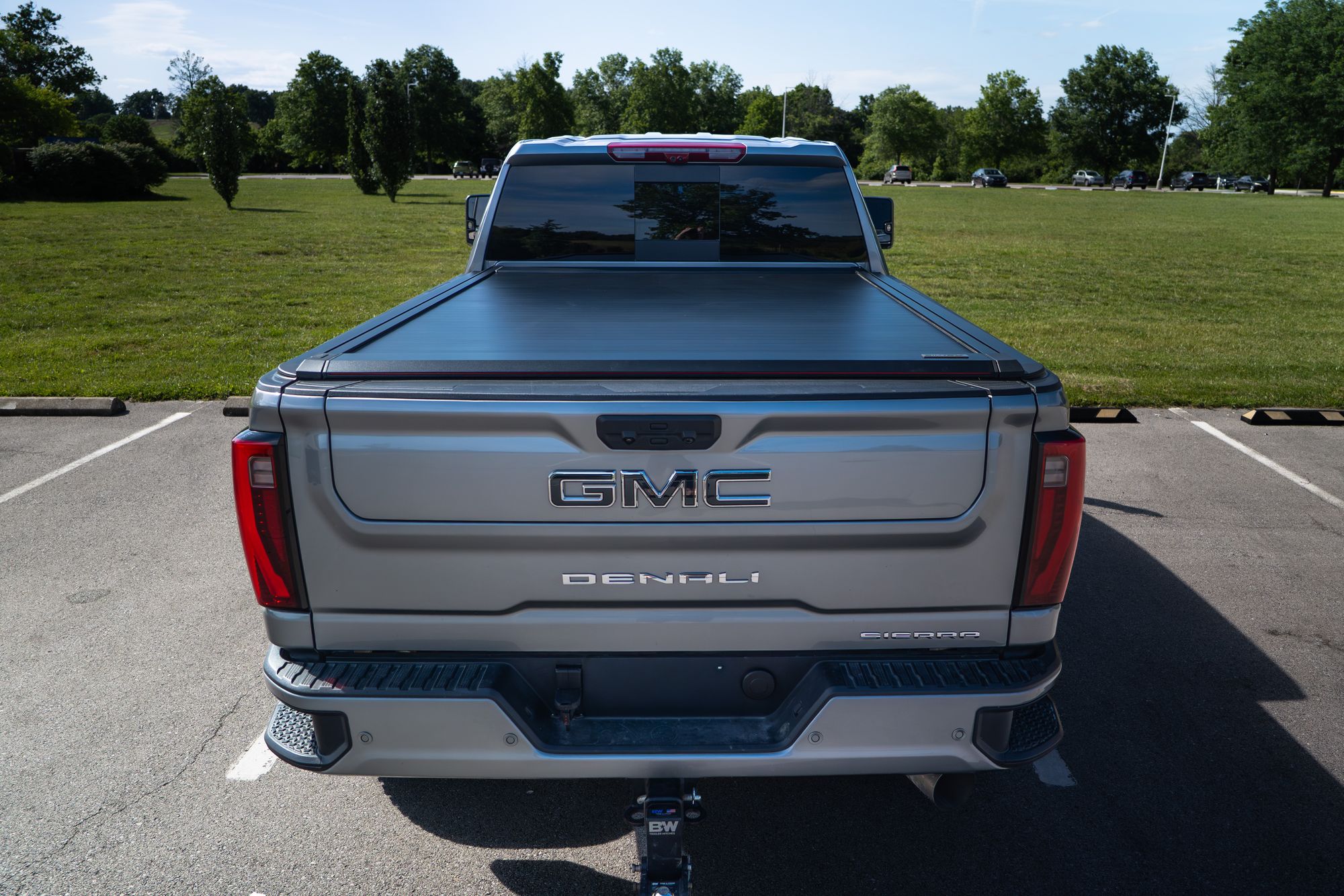 SILVEX cover closed on GMC Sierra, rear view